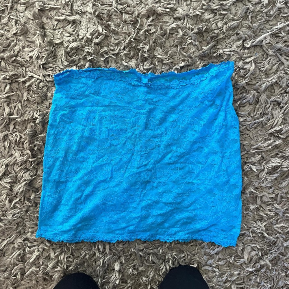 Skims blue lace mini skirt size 3XL